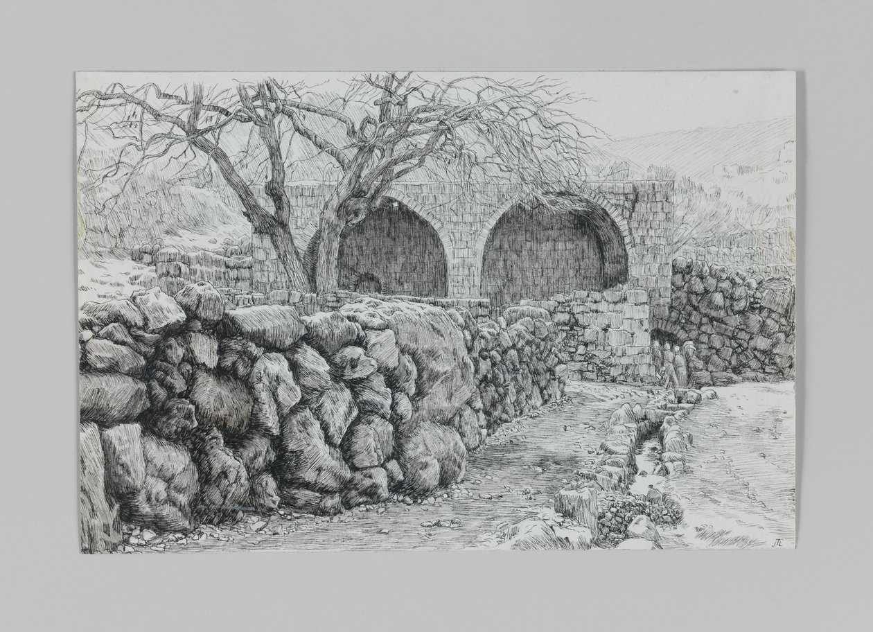 Fontaine de la Vierge à Ain-Karim, illustration de La Vie de Notre Seigneur Jésus-Christ - James Jacques Joseph Tissot