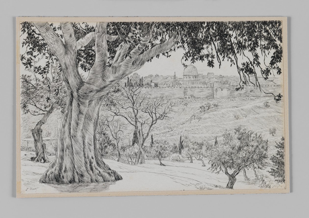 À mi-chemin du Mont des Oliviers, illustration de La Vie de Notre Seigneur Jésus-Christ - James Jacques Joseph Tissot