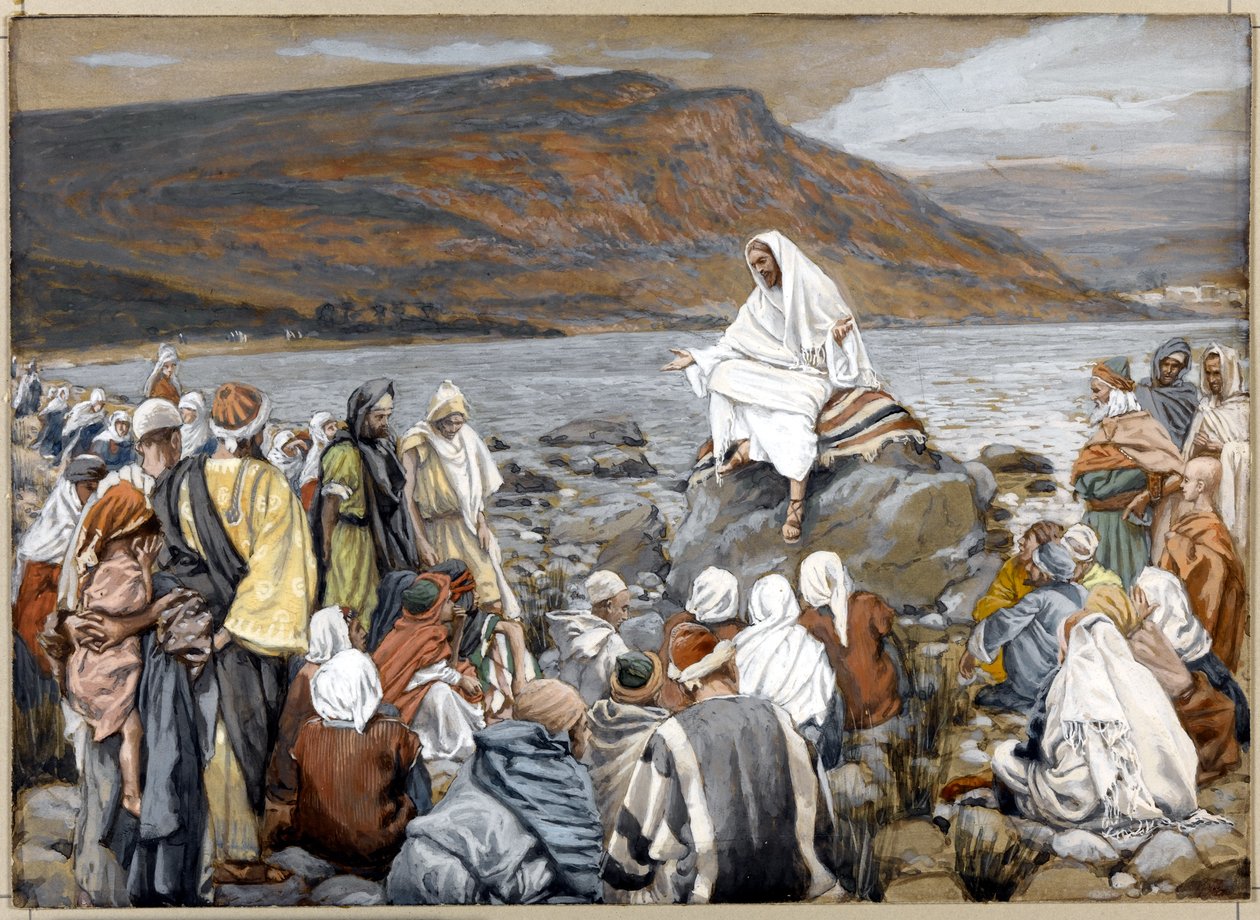 Jésus enseigne le peuple au bord de la mer, illustration pour La vie du Christ - James Jacques Joseph Tissot