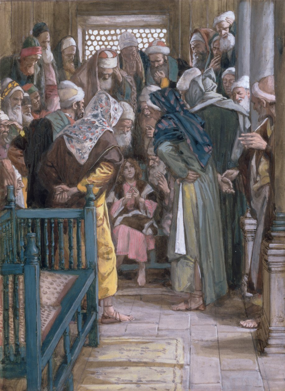 Jésus parmi les docteurs, illustration pour La Vie du Christ, c.1886-96 - James Jacques Joseph Tissot