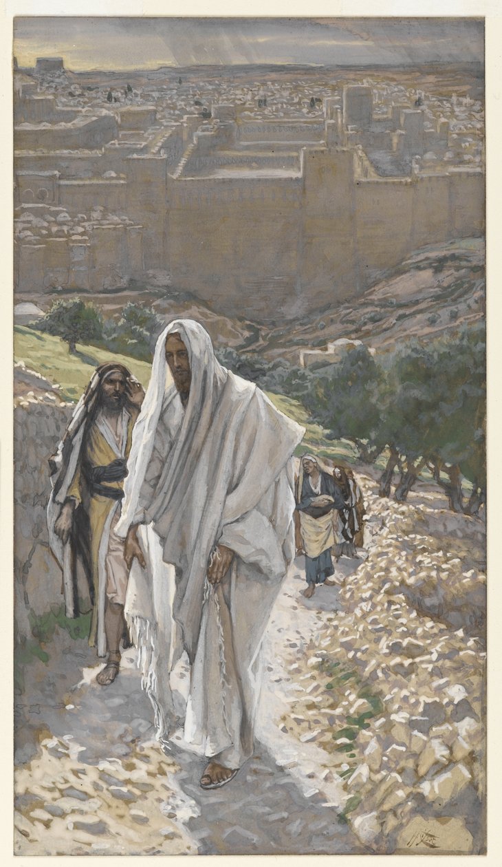 Jésus va le soir à Béthanie, illustration de La Vie de Notre Seigneur Jésus-Christ, 1886-94 - James Jacques Joseph Tissot