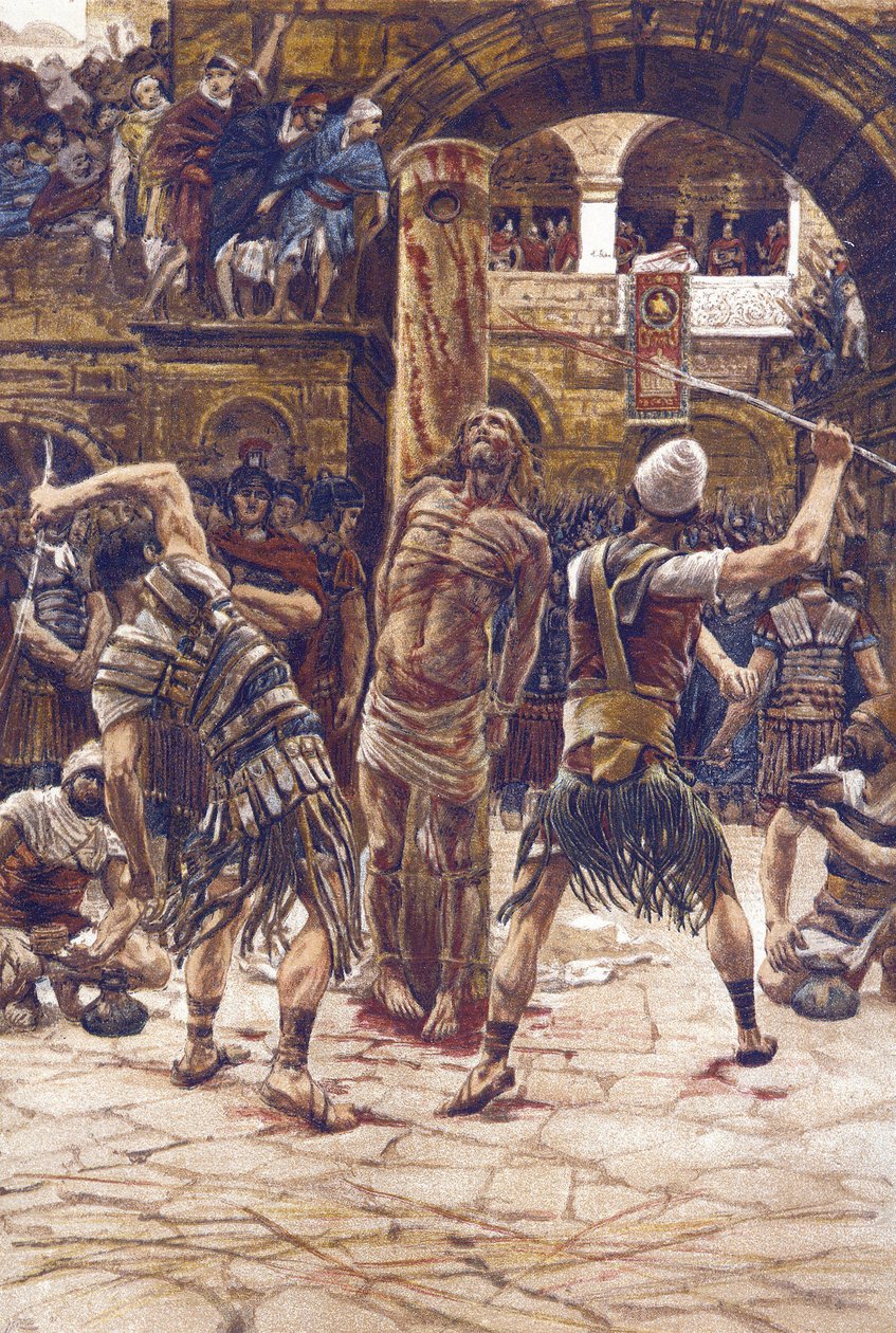 La flagellation du visage - de « La vie de notre seigneur Jésus Christ » par Jacques Joseph Tissot dit James Tissot (1836-1902) - James Jacques Joseph Tissot