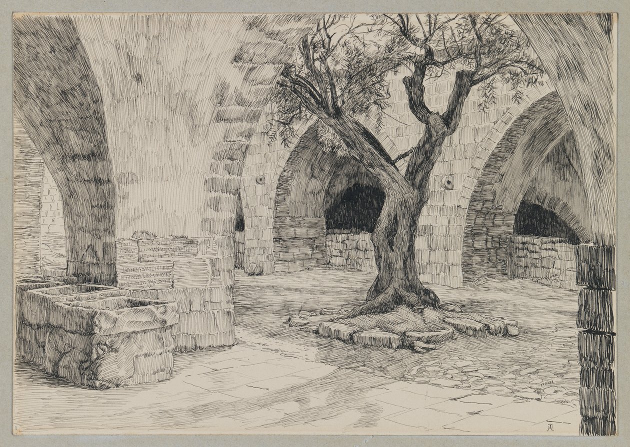 Bâtiment annexe du Couvent Arménien, Jérusalem (illustration de La Vie de Notre Seigneur Jésus-Christ) - James Jacques Joseph Tissot