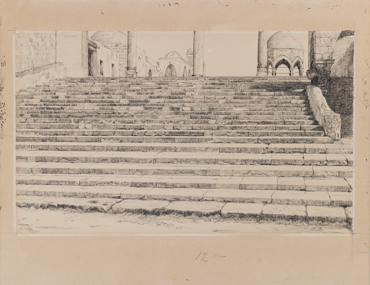 Escalier de la Cour du Haram (illustration de La Vie de Notre Seigneur Jésus-Christ) - James Jacques Joseph Tissot