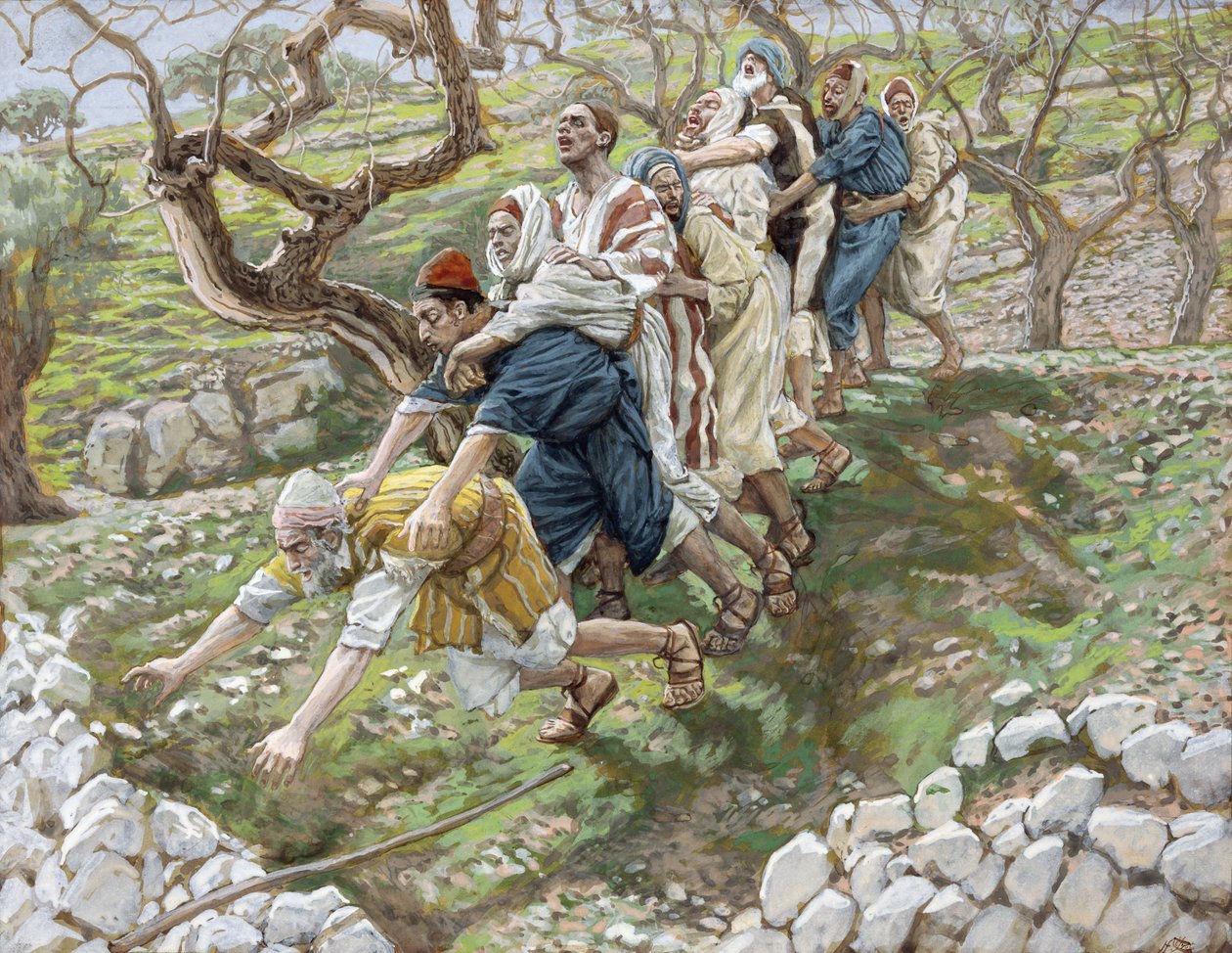 Les aveugles guidant les aveugles, illustration de La Vie du Christ, c.1886-94 - James Jacques Joseph Tissot