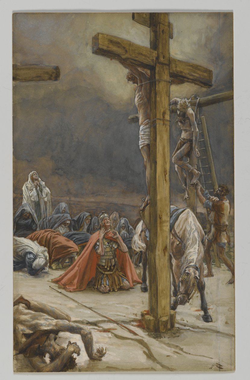 La Confession de Saint Longin, illustration de La Vie de Notre Seigneur Jésus-Christ, 1886-94 - James Jacques Joseph Tissot