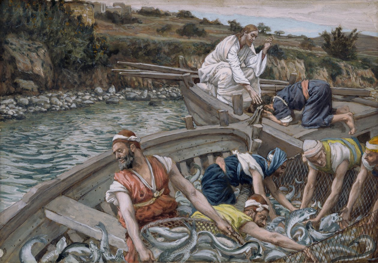 La première pêche miraculeuse, illustration de La Vie du Christ, c.1886-94 - James Jacques Joseph Tissot