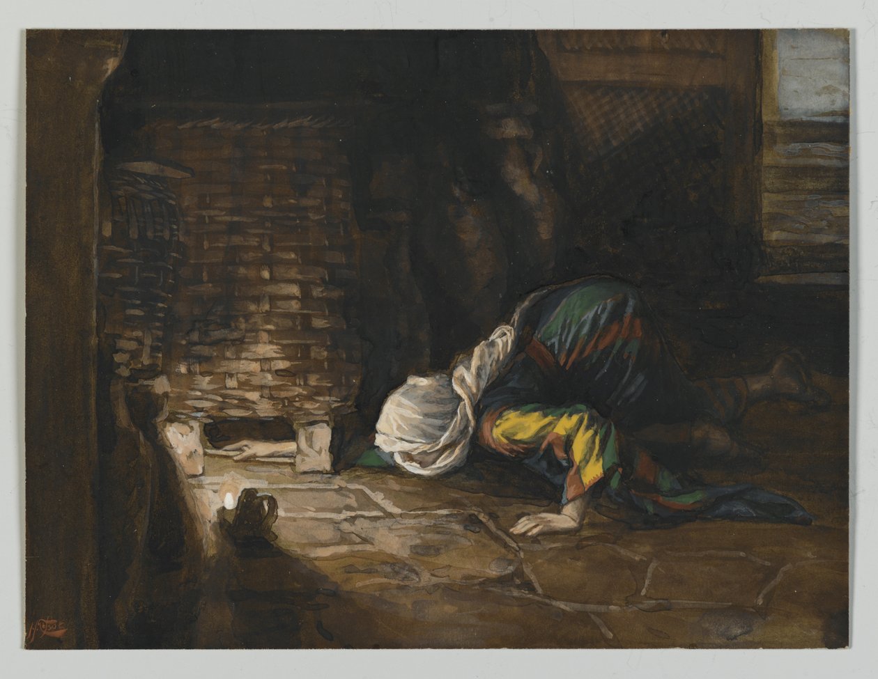 La drachme perdue, illustration de La vie de notre Seigneur Jésus-Christ - James Jacques Joseph Tissot
