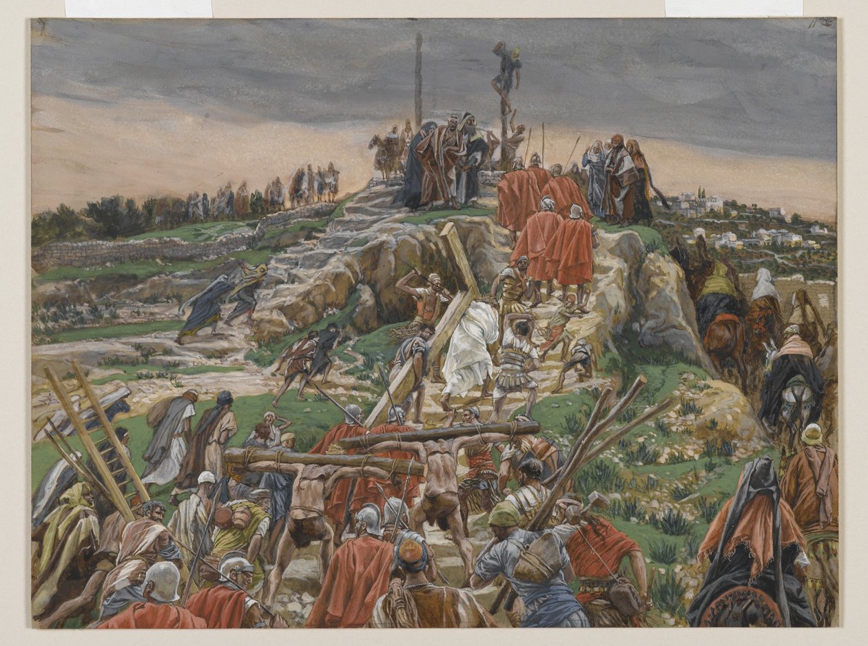 La Procession Approchant du Calvaire, illustration de La Vie de Notre Seigneur Jésus-Christ, 1886-94 - James Jacques Joseph Tissot