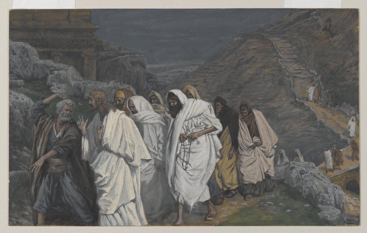 Les protestations de Saint Pierre, illustration de La Vie de Notre Seigneur Jésus-Christ, 1886-94 - James Jacques Joseph Tissot