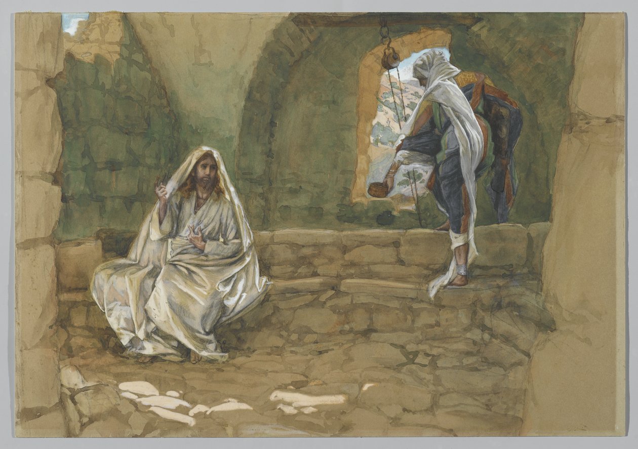 La femme de Samarie au puits, illustration de La vie de notre Seigneur Jésus-Christ - James Jacques Joseph Tissot