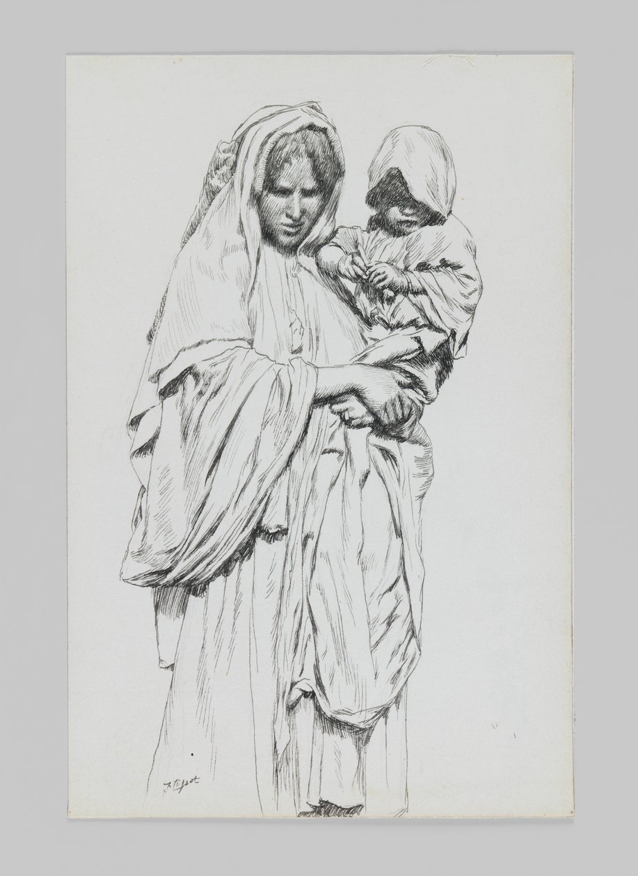 Femme et enfant de Jéricho, illustration de La Vie de Notre Seigneur Jésus-Christ - James Jacques Joseph Tissot