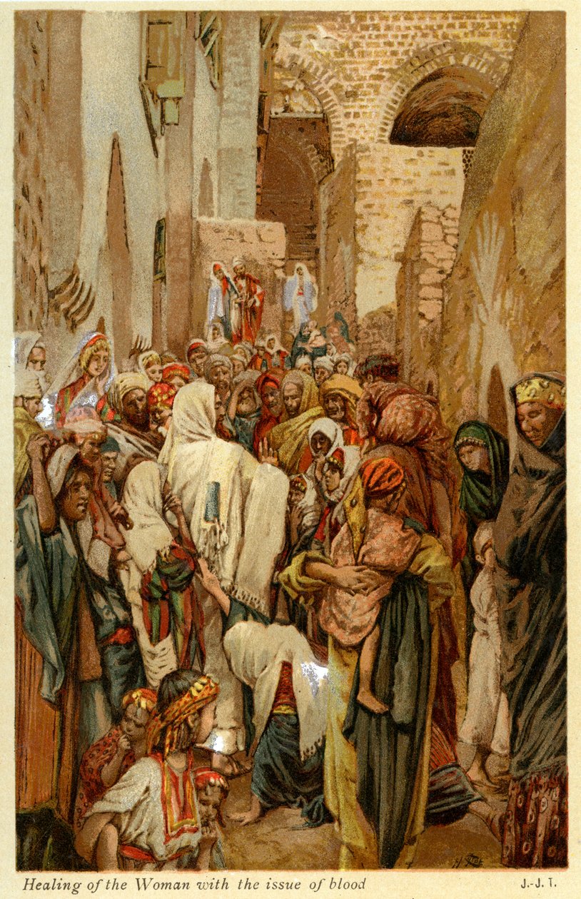 Guérison de la femme avec une perte de sang - Bible - James Jacques Joseph after Tissot