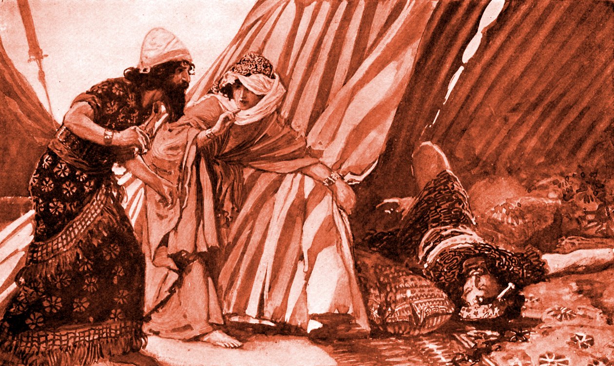 Jaël montre à Barak Sisera mort - Bible - James Jacques Joseph after Tissot