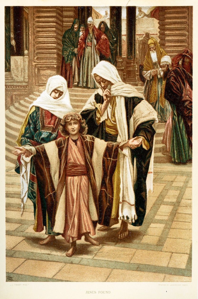 Jésus trouvé, Saint Luc - Chapitre 2 - Bible - James Jacques Joseph after Tissot