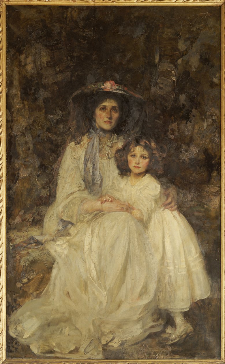Lady Dickson-Poynder et sa fille Joan, vers 1905 - James Jebusa Shannon