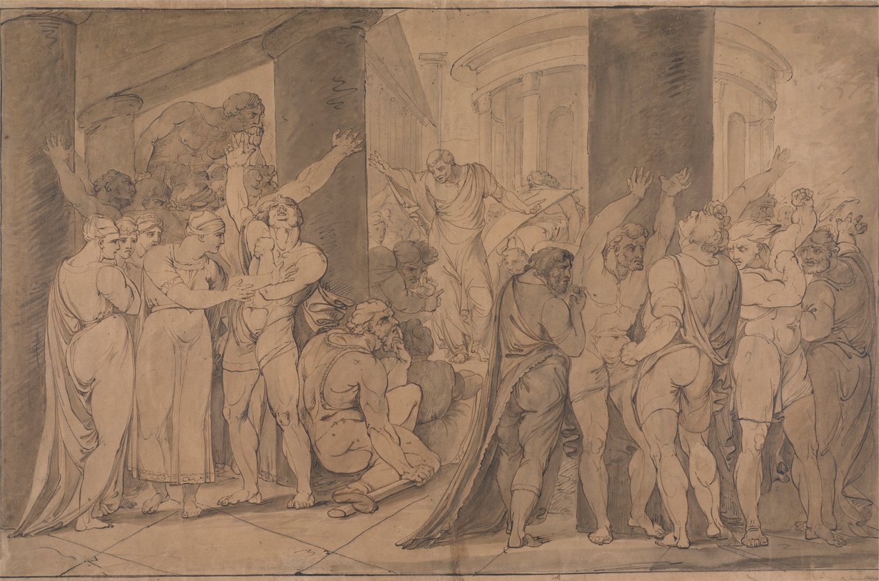 Le corps de Lucrèce exposé aux Romains - James Jefferys