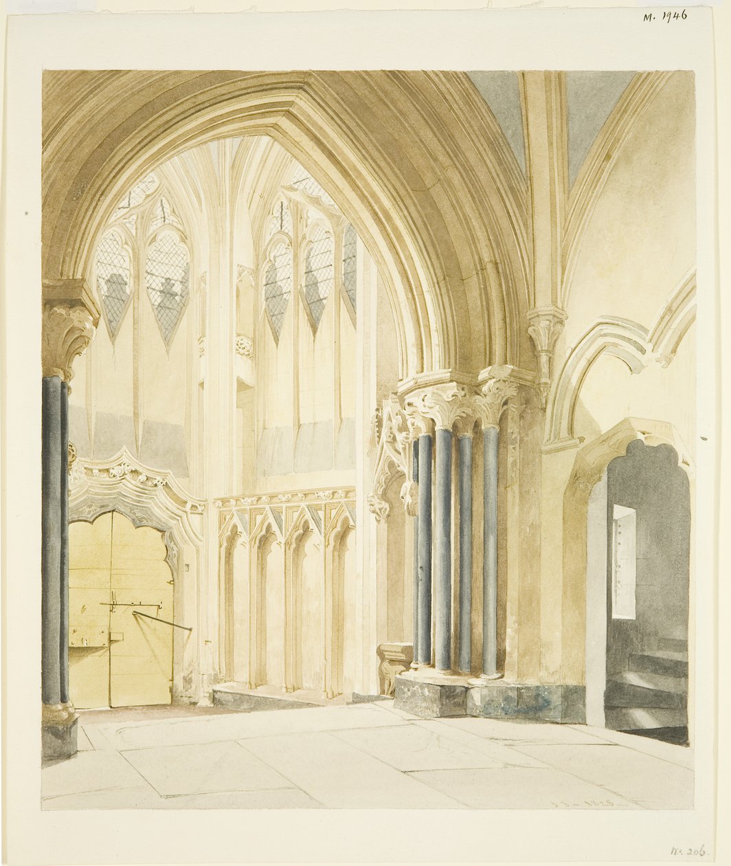 Porche Nord de St Mary Redcliffe, regardant vers le Nord - James Johnson