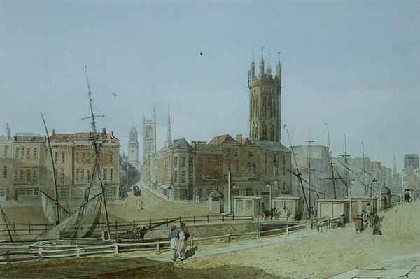 Le pont-levis de la banque de Saint-Augustin, Bristol - James Johnson