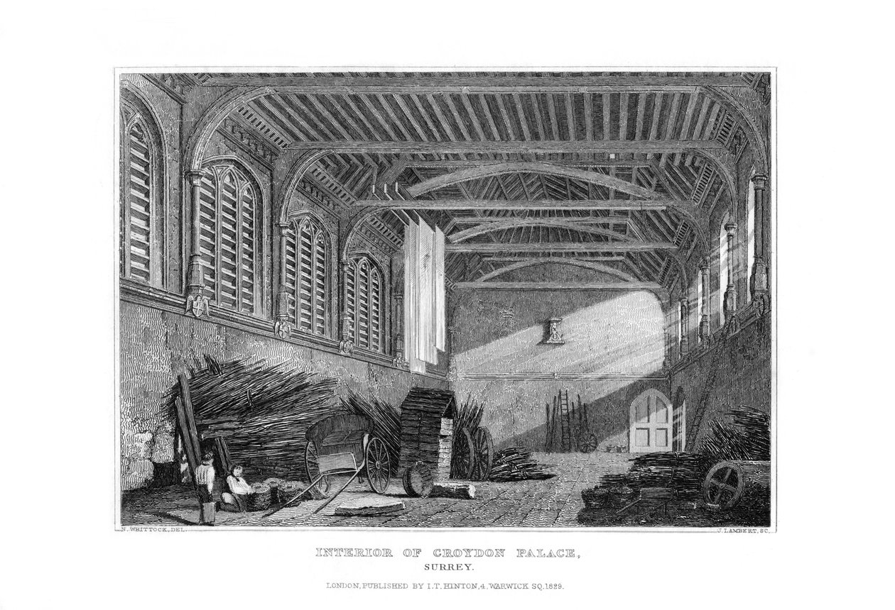 Intérieur du palais de Croydon, Surrey, 1829 - James Lambert