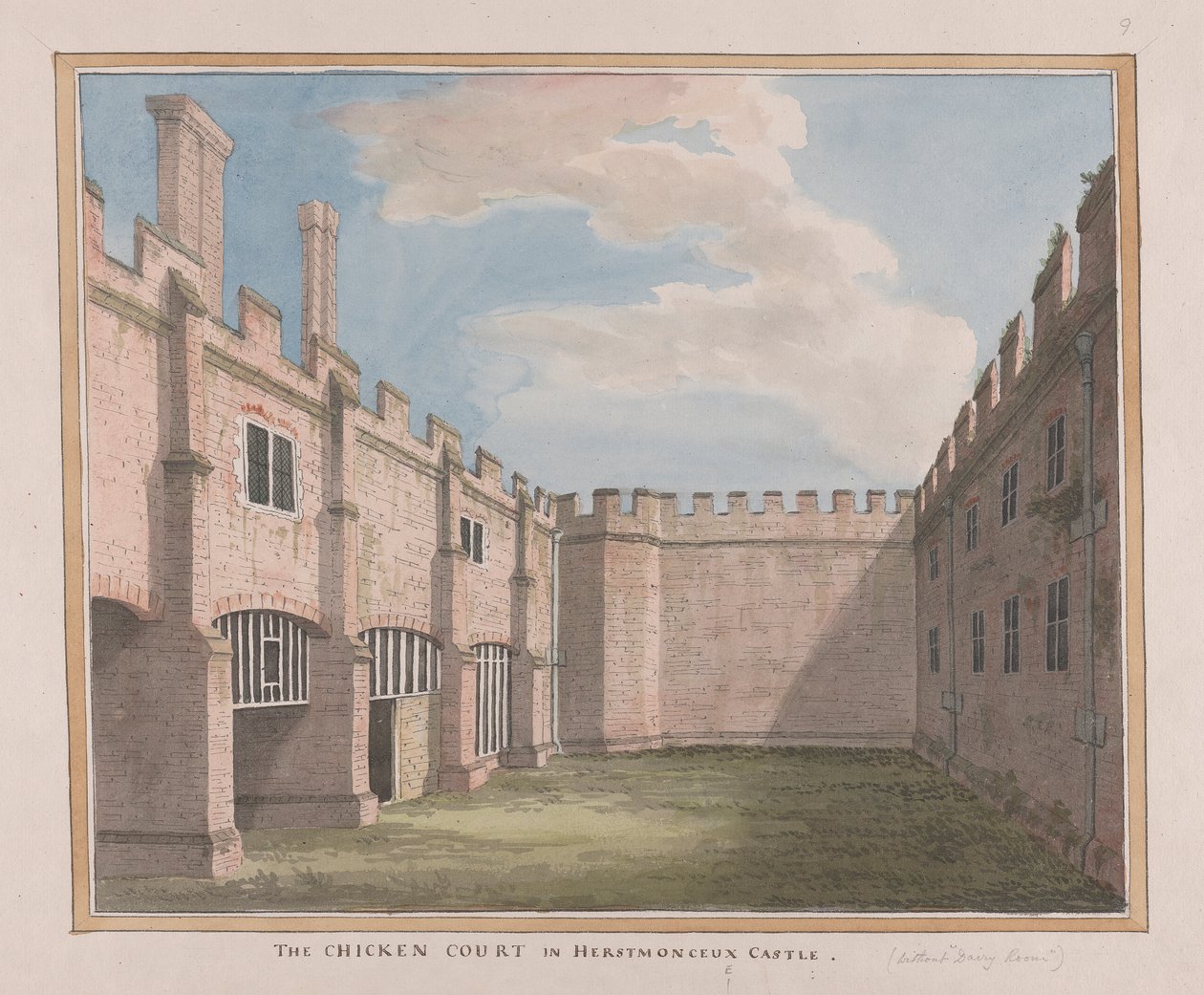 Château de Herstmonceux, East Sussex : La cour des poules - James Lambert  of Lewes