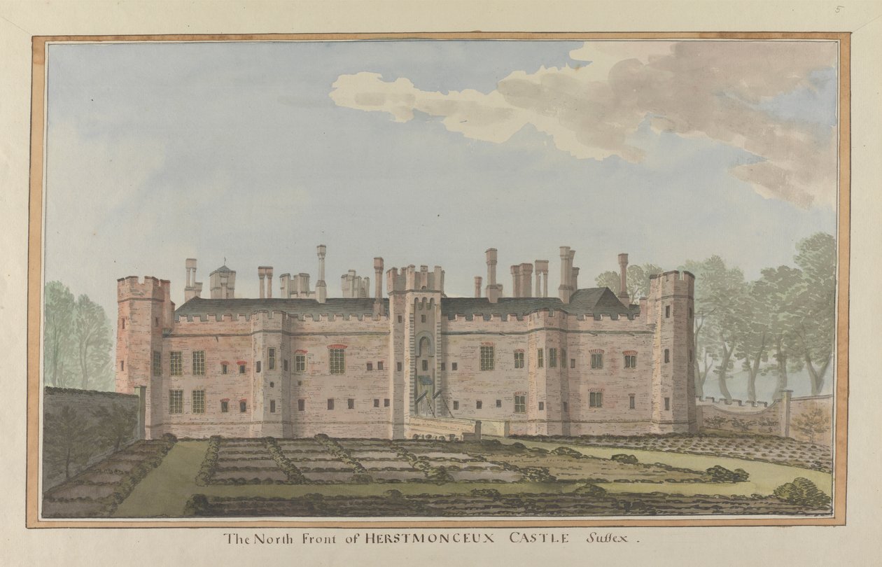Château de Herstmonceux, East Sussex : la façade nord - James Lambert  of Lewes