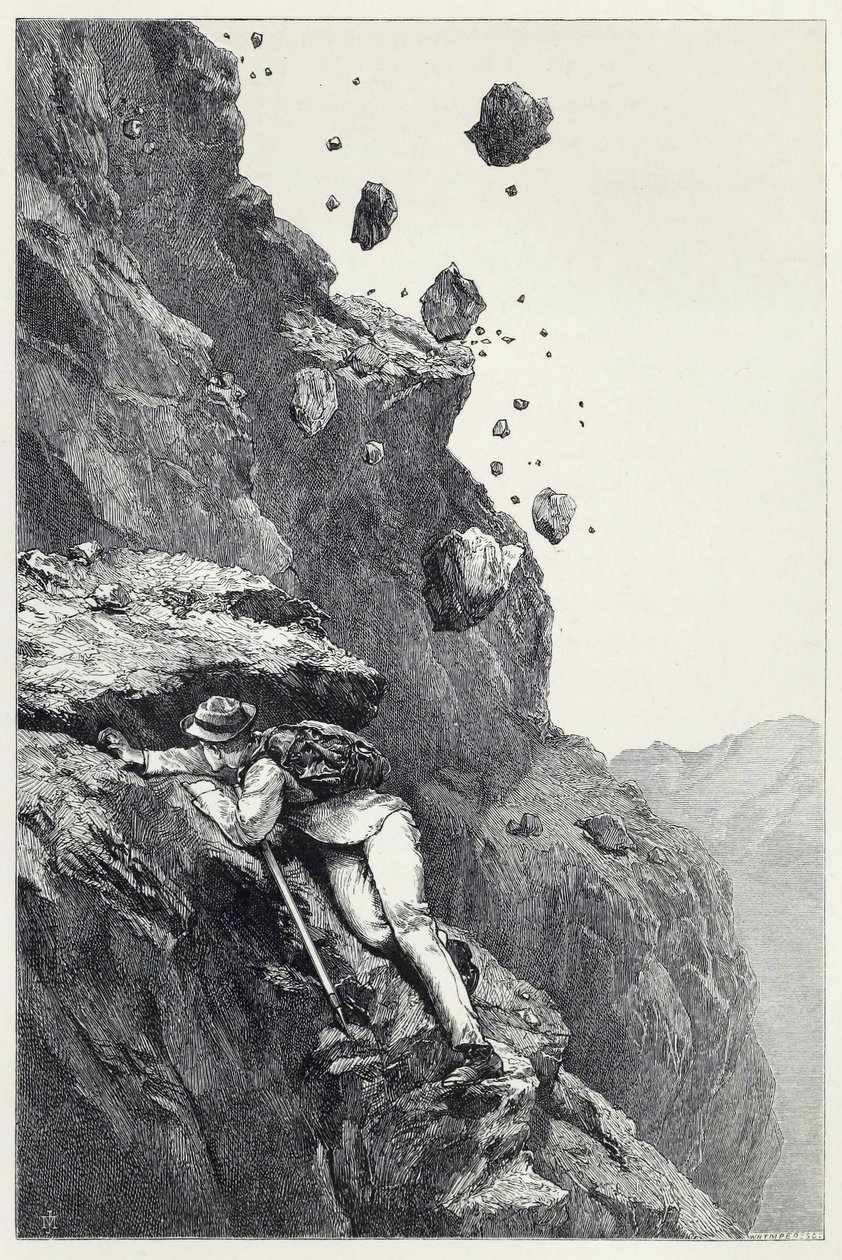 Une canonnade sur le Cervin, de Scrambles amongst the Alps in the years 1860-69, pub. 1871 - James Mahoney