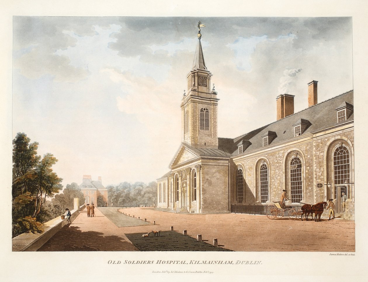 Hôpital des vieux soldats, Kilmainham, Dublin, 1794 - James Malton