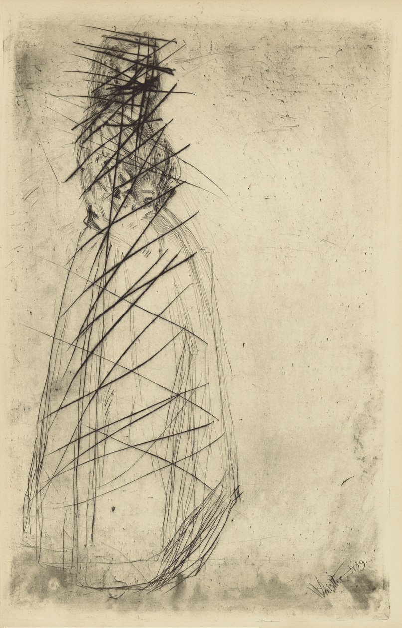 Impressions de plaques annulées par Whistler - Fumette debout - James Abbott McNeill Whistler