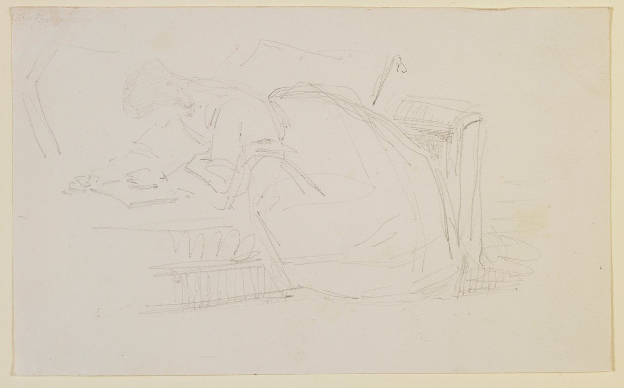 Une fille allongée sur un canapé, lisant - James Abbott McNeill Whistler