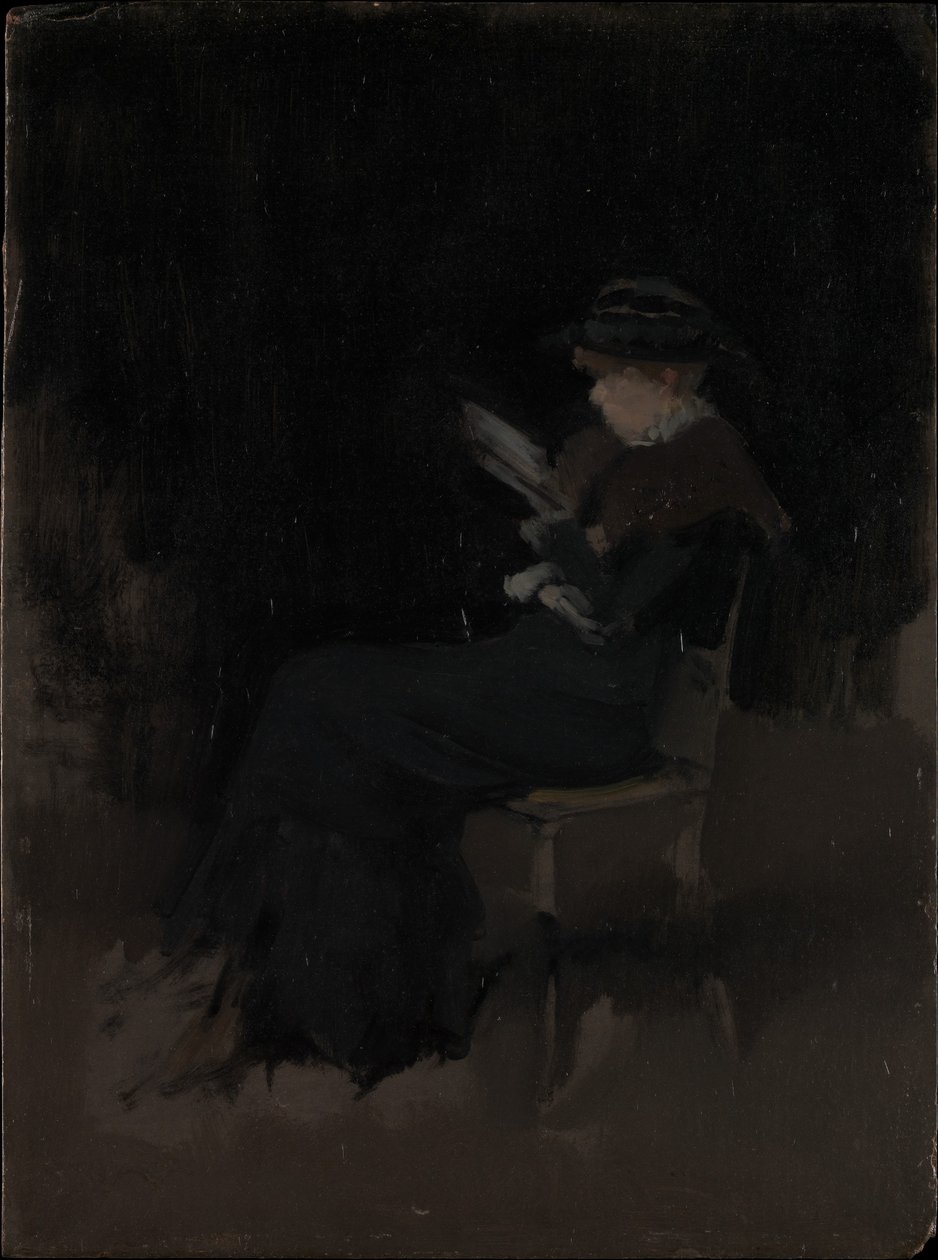 Composition en noir : Jeune fille en train de lire - James McNeill Whistler