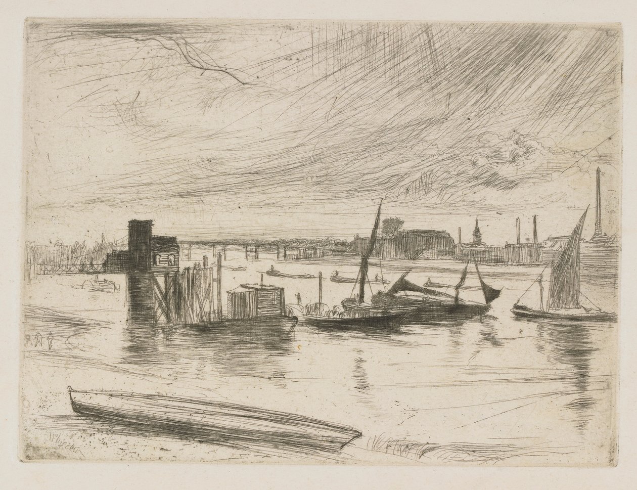 Aube à Battersea (Cadogan Pier) - James Abbott McNeill Whistler