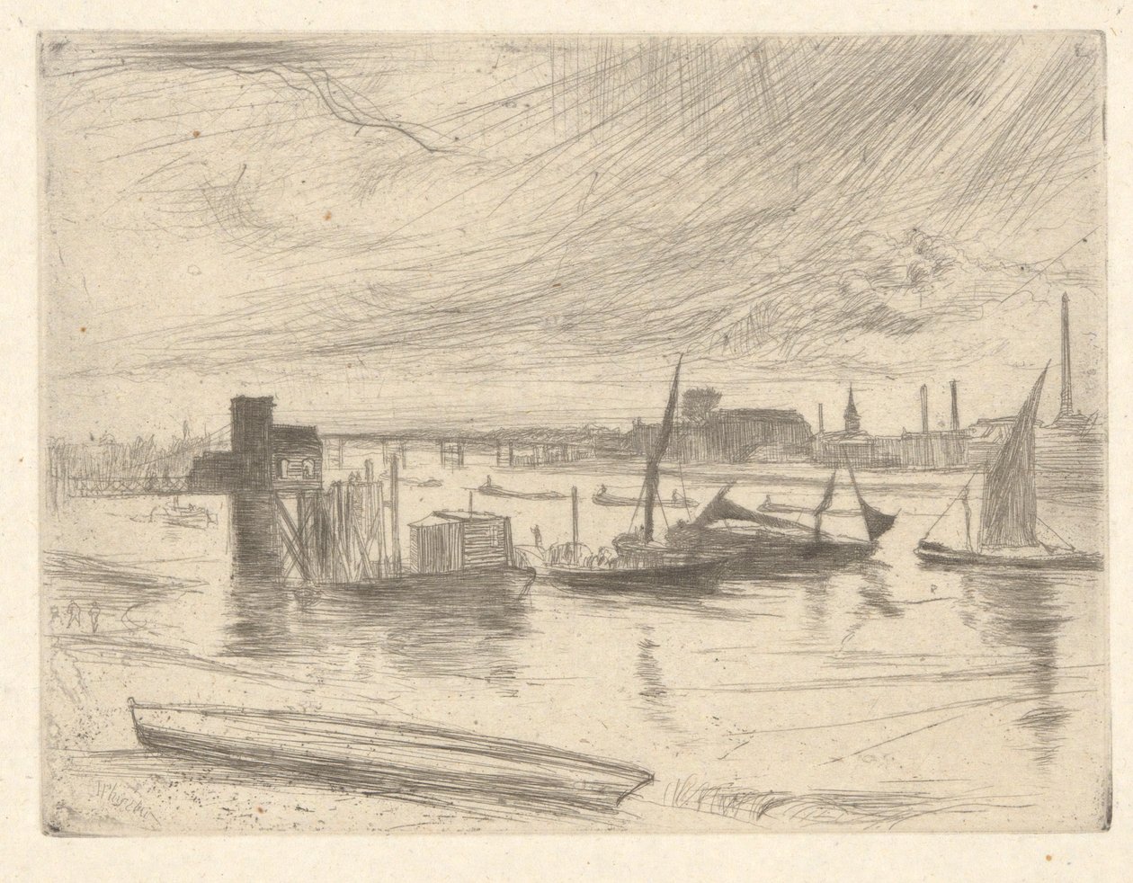Aube à Battersea (Cadogan Pier), de la série Thames Set - James Abbott McNeill Whistler