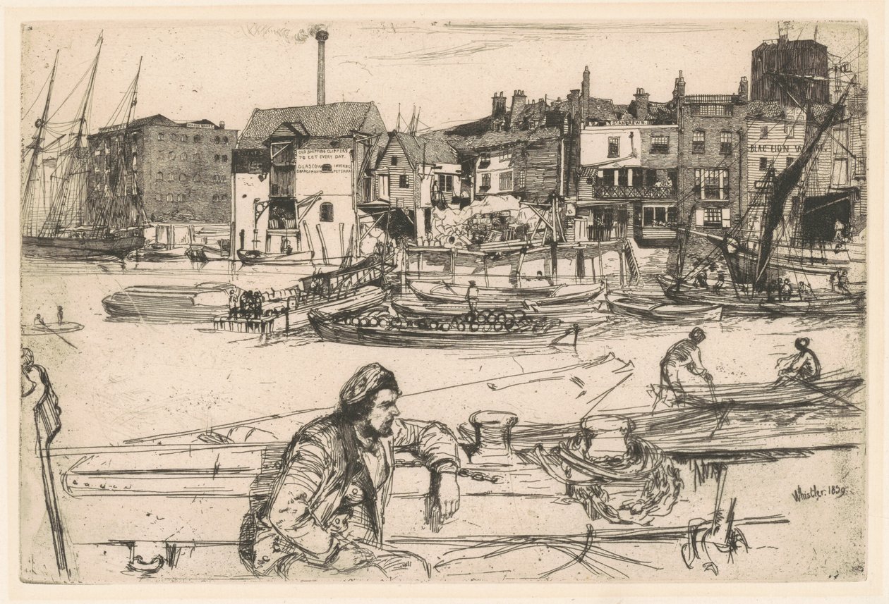 Black Lion Wharf - James Abbott McNeill Whistler