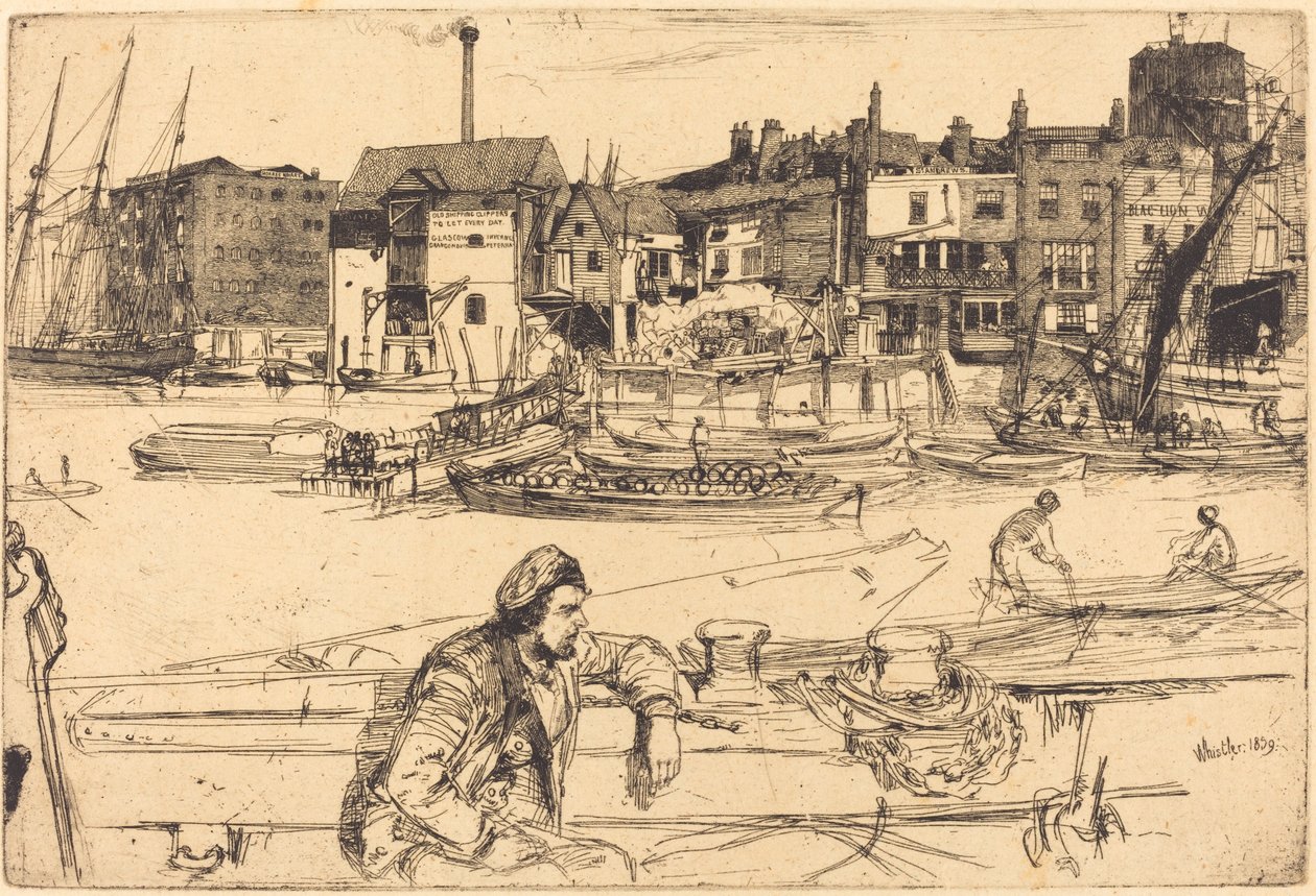 Quai du Lion Noir - James Abbott McNeill Whistler