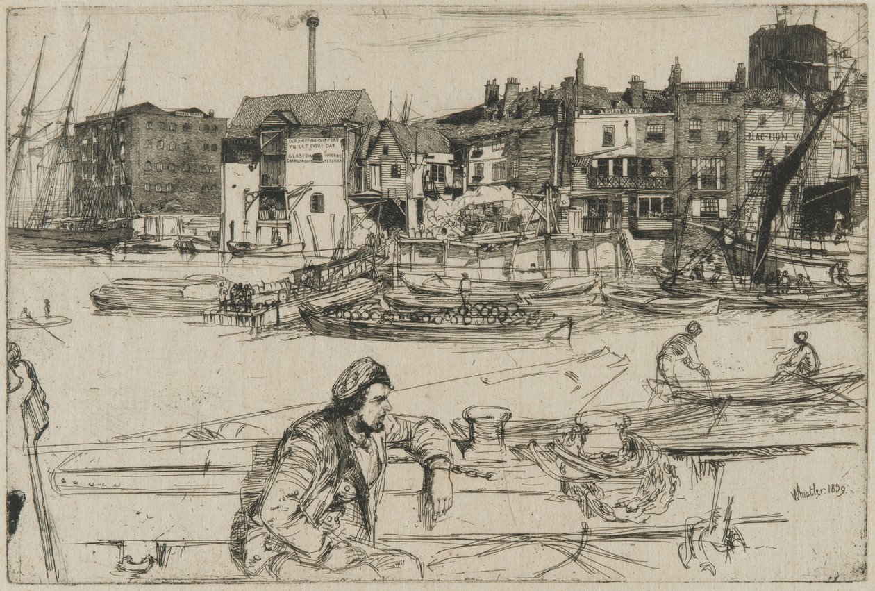 Quai du Lion Noir - James Abbott McNeill Whistler