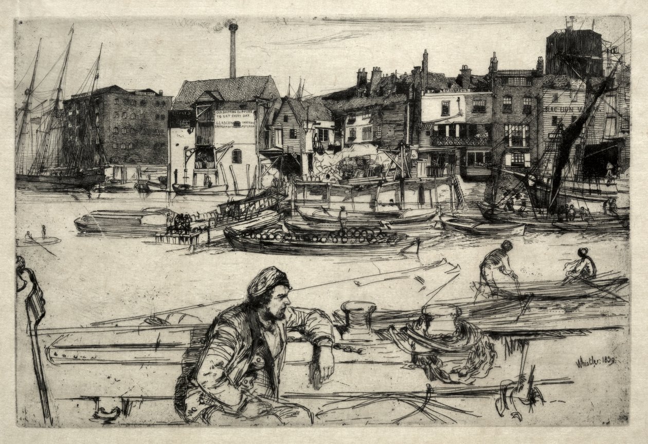 Quai du Lion Noir - James McNeill Whistler