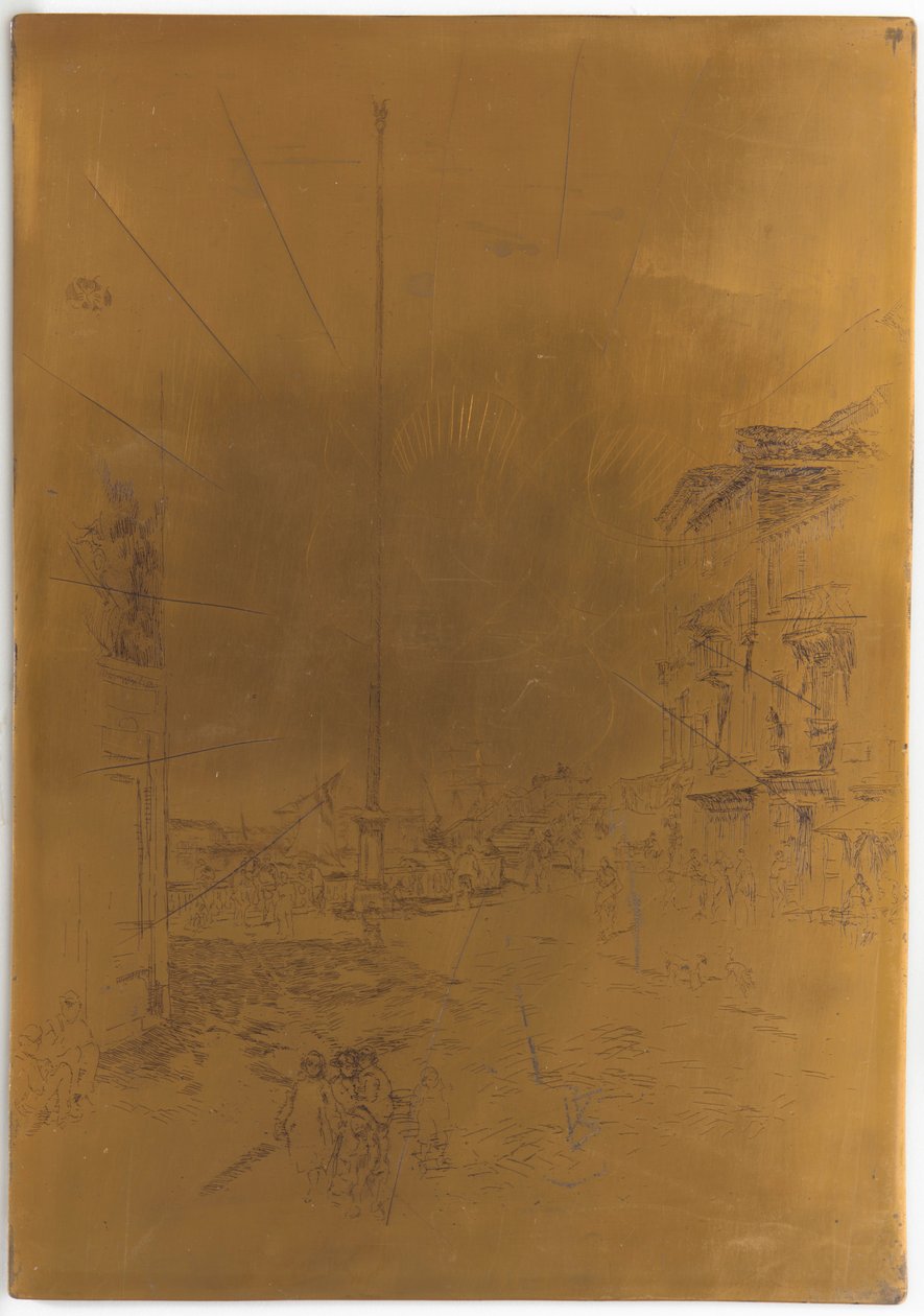 Stornierte Druckplatte für <em>Der kleine Mast</em> von James Abbott McNeill Whistler