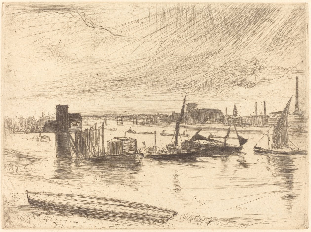Tôt le matin, Battersea - James Abbott McNeill Whistler
