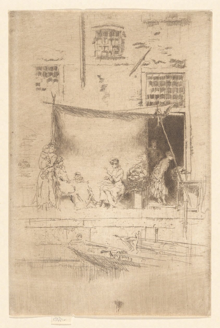 Étal de fruits, de la deuxième série de Venise (Une série de vingt-six gravures) - James Abbott McNeill Whistler