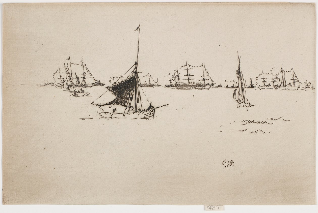 La flotte de Sa Majesté : Soir - James Abbott McNeill Whistler