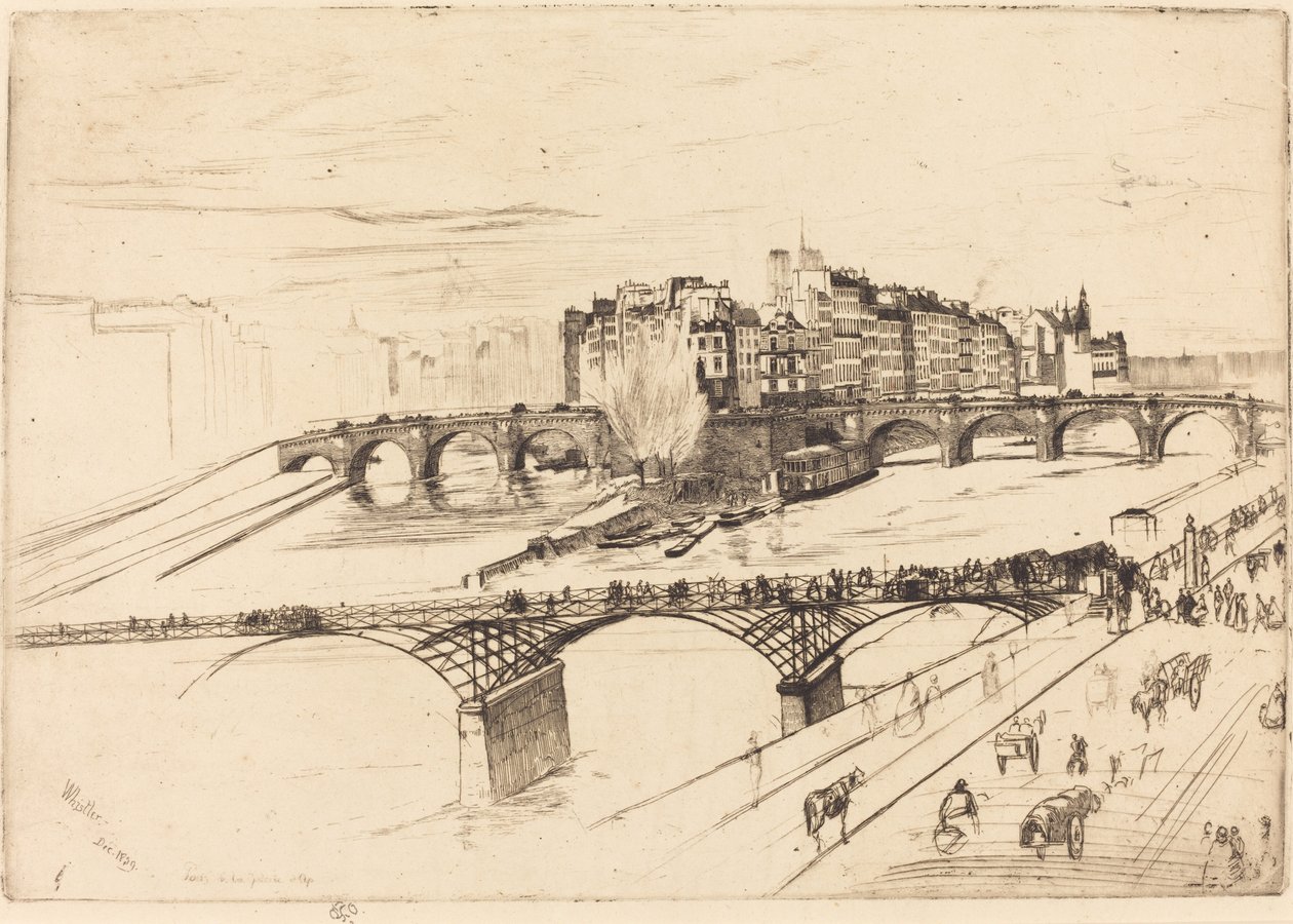 Île de la Cité, Paris - James Abbott McNeill Whistler