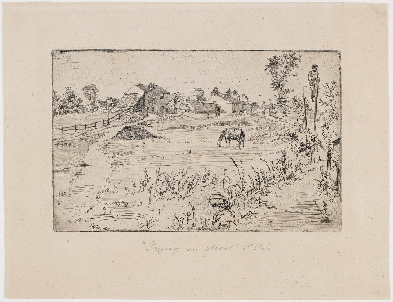 Paysage avec chevaux - James Abbott McNeill Whistler