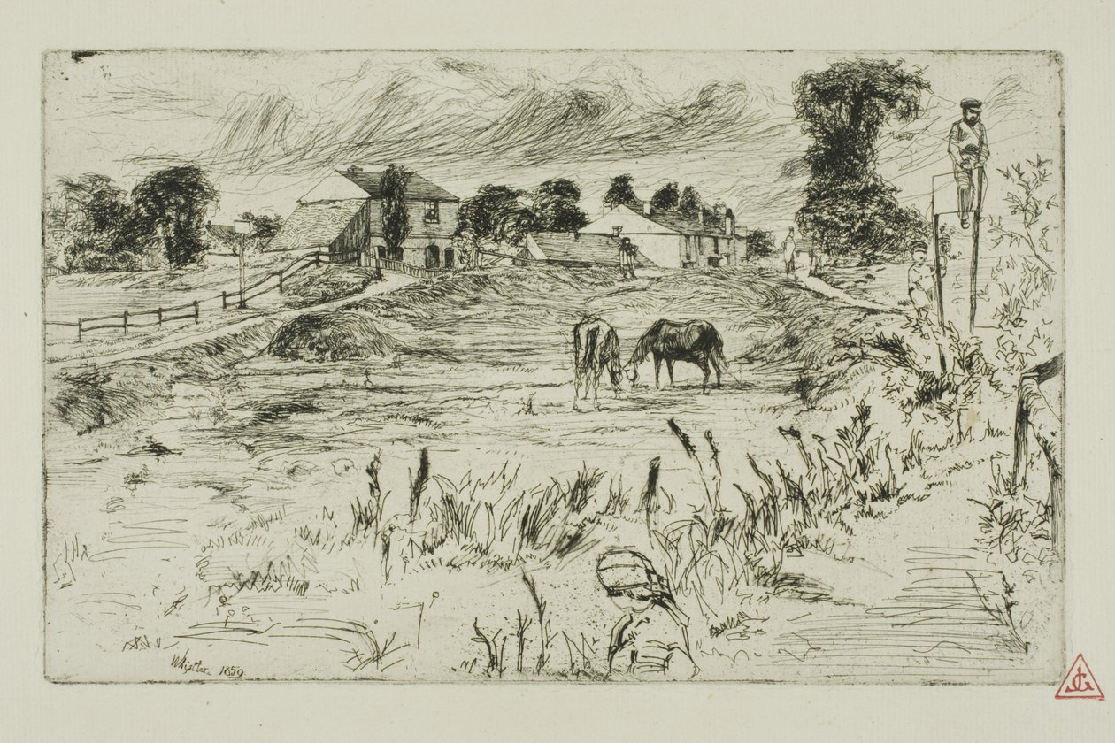 Paysage avec chevaux - James Abbott McNeill Whistler