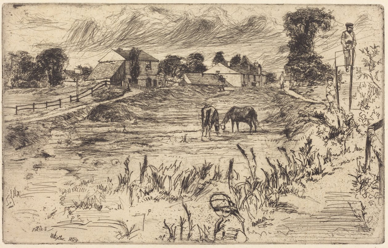 Paysage avec chevaux - James McNeill Whistler