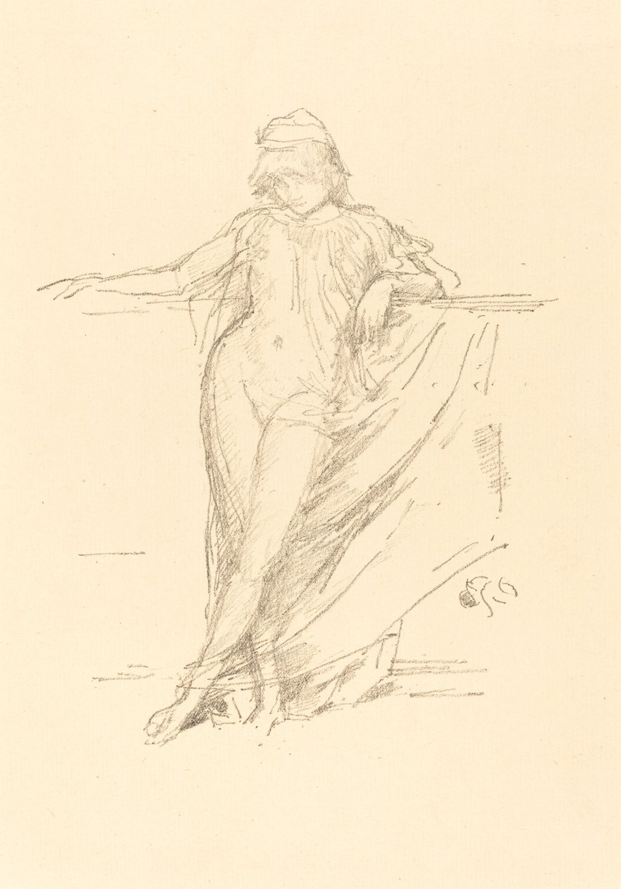 Petite figure drapée, penchée - James Abbott McNeill Whistler