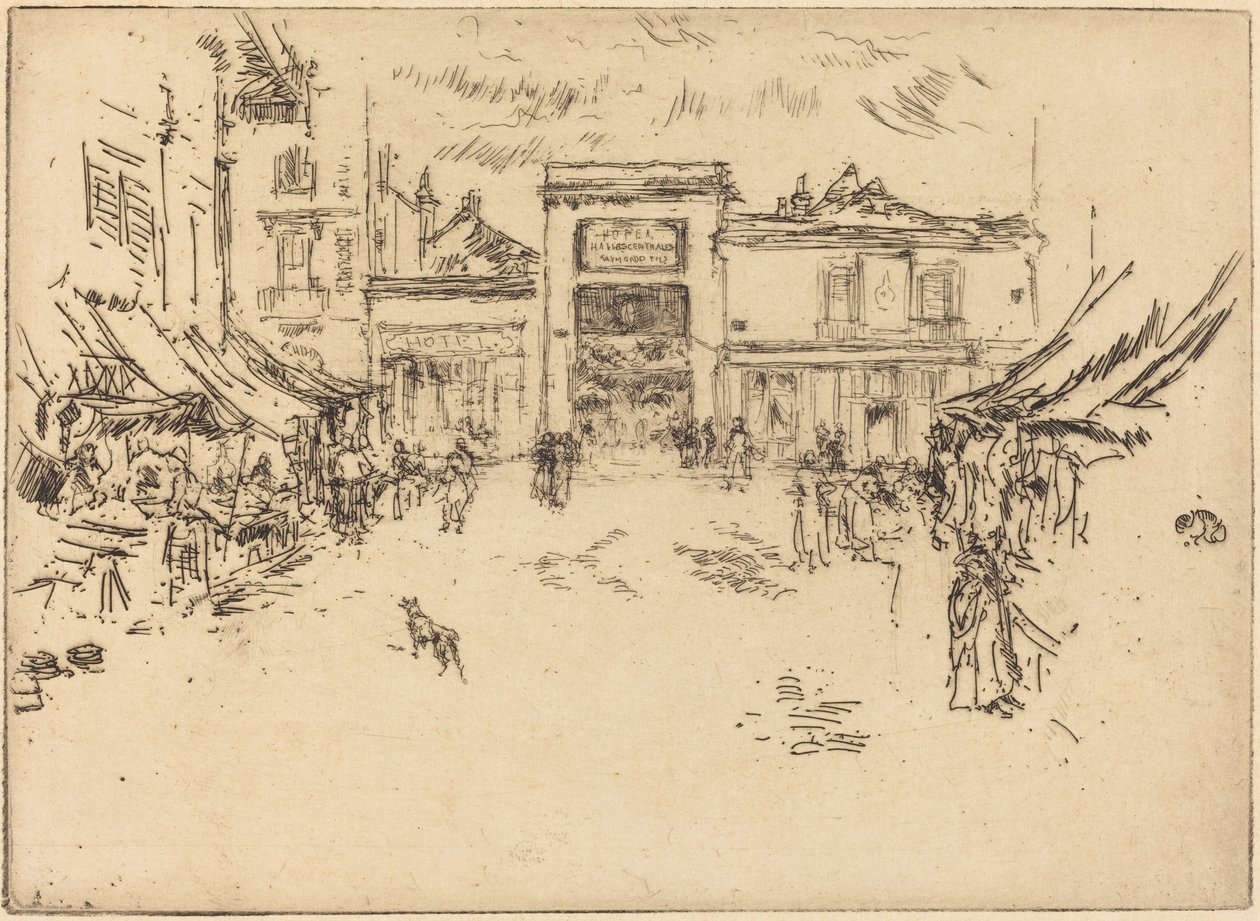 Petite place du marché, Tours - James McNeill Whistler
