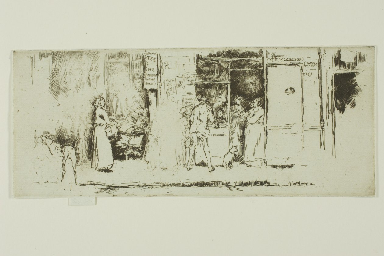 Kiosque à journaux, Rue de Seine - James Abbott McNeill Whistler