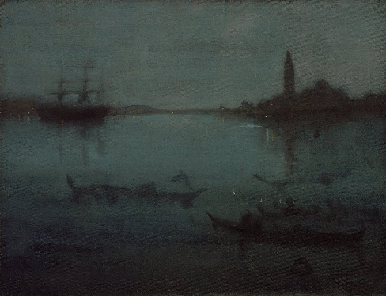 Nocturne en bleu et argent : la lagune, Venise - James McNeill Whistler