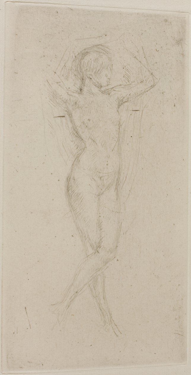Fille nue avec les bras levés - James Abbott McNeill Whistler